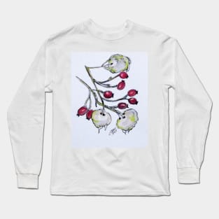 Winter Rose Hips Long Sleeve T-Shirt